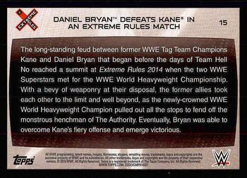 2015 Topps WWE Road to Wrestlemania #15 Daniel Bryan Back