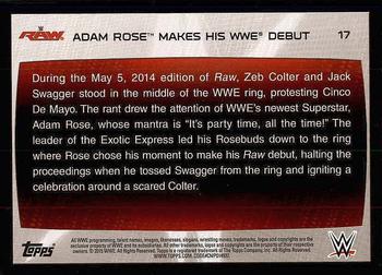 2015 Topps WWE Road to Wrestlemania #17 Adam Rose Back