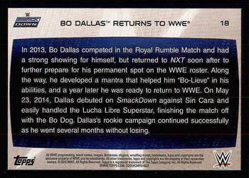 2015 Topps WWE Road to Wrestlemania #18 Bo Dallas Back
