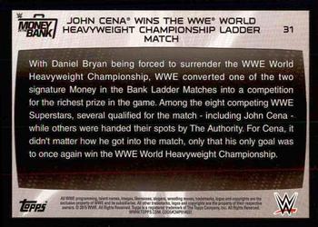 2015 Topps WWE Road to Wrestlemania #31 John Cena Back