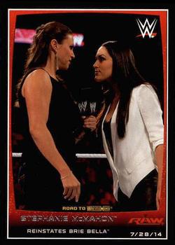 2015 Topps WWE Road to Wrestlemania #38 Stephanie McMahon / Brie Bella Front