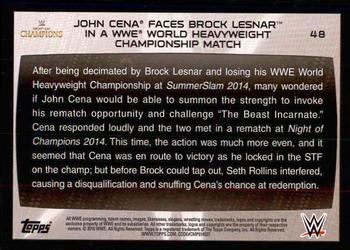 2015 Topps WWE Road to Wrestlemania #48 John Cena Back