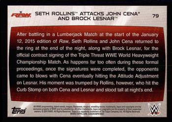 2015 Topps WWE Road to Wrestlemania #79 Seth Rollins Back