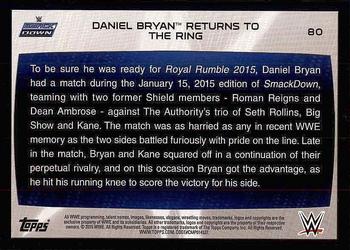 2015 Topps WWE Road to Wrestlemania #80 Daniel Bryan Back