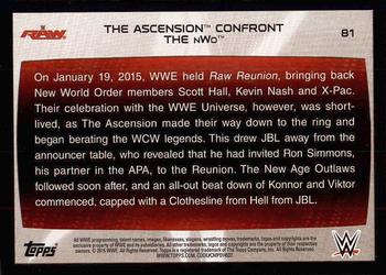 2015 Topps WWE Road to Wrestlemania #81 The Ascension Back