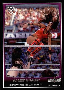2015 Topps WWE Road to Wrestlemania #106 AJ Lee / Paige Front