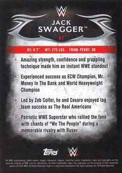 2015 Topps WWE Undisputed #67 Jack Swagger Back