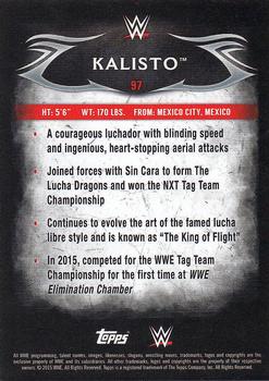 2015 Topps WWE Undisputed #97 Kalisto Back