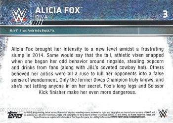 2015 Topps Chrome WWE - Refractor #3 Alicia Fox Back