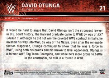 2015 Topps Chrome WWE - Refractor #21 David Otunga Back