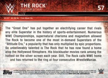2015 Topps Chrome WWE - Refractor #57 The Rock Back