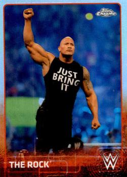 2015 Topps Chrome WWE - Refractor #57 The Rock Front