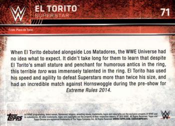 2015 Topps Chrome WWE - Refractor #71 El Torito Back