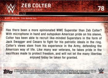 2015 Topps Chrome WWE - Refractor #78 Zeb Colter Back