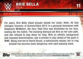 2015 Topps Chrome WWE - Puslar Refractor #11 Brie Bella Back