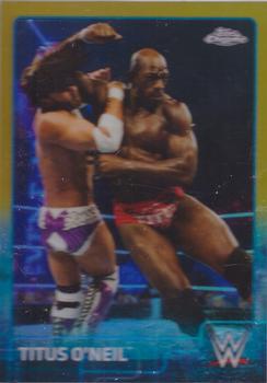 2015 Topps Chrome WWE - Gold Refractor #70 Titus O'Neil Front