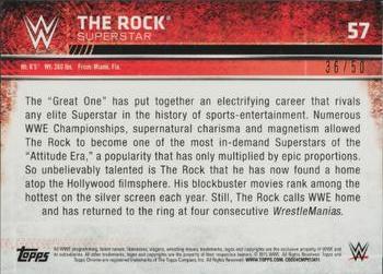 2015 Topps Chrome WWE - Gold Refractor #57 The Rock Back