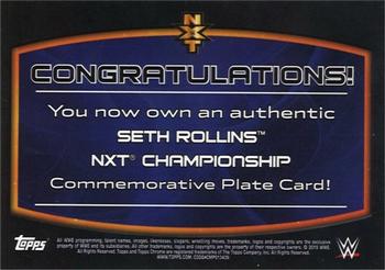 2015 Topps Chrome WWE - Commemorative Championship Plates #NNO Seth Rollins Back
