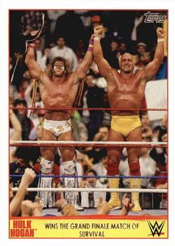 2015 Topps Chrome WWE - Hulk Hogan Tribute #12 Wins the Grand Finale Match of Survival Front
