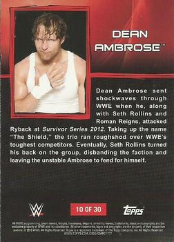 2015 Topps WWE Ringside Relic Dog Tags Inserts #10 Dean Ambrose Back