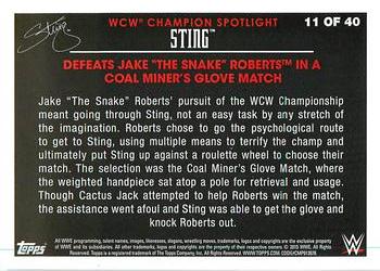 2015 Topps Chrome WWE - Sting Tribute #11 Defeats Jake the Snake Roberts Back