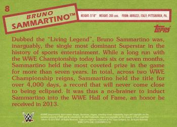2015 Topps WWE Heritage #8 Bruno Sammartino Back