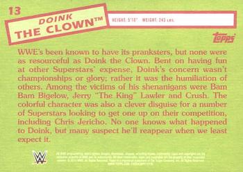 2015 Topps WWE Heritage #13 Doink the Clown Back