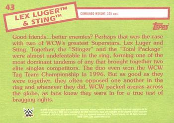 2015 Topps WWE Heritage #43 Lex Luger / Sting Back