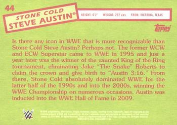 2015 Topps WWE Heritage #44 Stone Cold Steve Austin Back