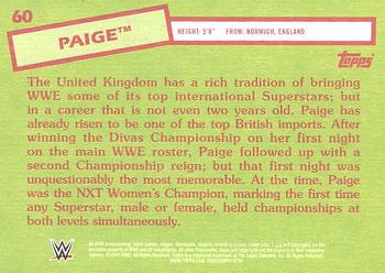 2015 Topps WWE Heritage #60 Paige Back