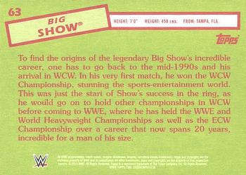 2015 Topps WWE Heritage #63 Big Show Back