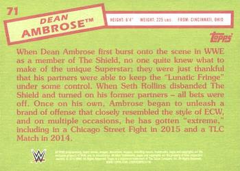 2015 Topps WWE Heritage #71 Dean Ambrose Back