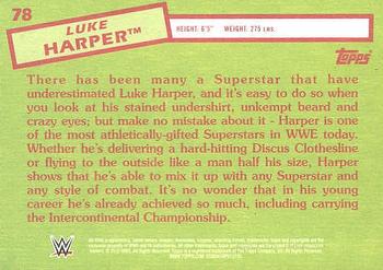 2015 Topps WWE Heritage #78 Luke Harper Back
