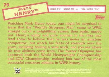 2015 Topps WWE Heritage #79 Mark Henry Back