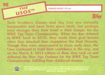 2015 Topps WWE Heritage #98 The Usos Back