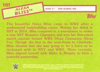 2015 Topps WWE Heritage #101 Alexa Bliss Back