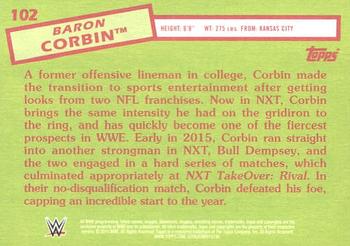 2015 Topps WWE Heritage #102 Baron Corbin Back