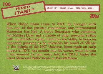 2015 Topps WWE Heritage #106 Hideo Itami Back