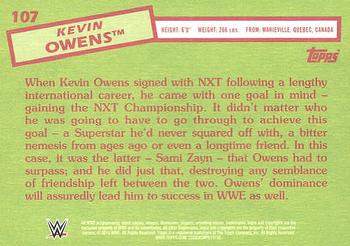 2015 Topps WWE Heritage #107 Kevin Owens Back