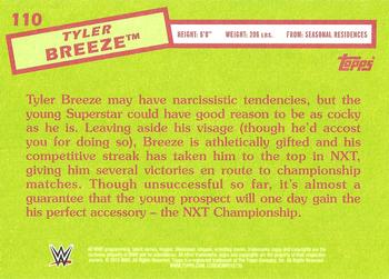 2015 Topps WWE Heritage #110 Tyler Breeze Back