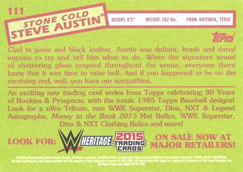 Stone Cold Steve Austin #44 Wwe Heritage 2015 Topps Trading Card