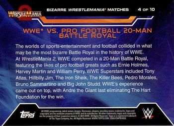 2015 Topps WWE Road to Wrestlemania - Bizarre WrestleMania Matches #4 WWE vs. Pro Football 20-Man Battle Royal Back