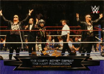 2015 Topps WWE Road to Wrestlemania - Classic WrestleMania Matches #4 The Nasty Boys Defeat The Hart Foundation Front