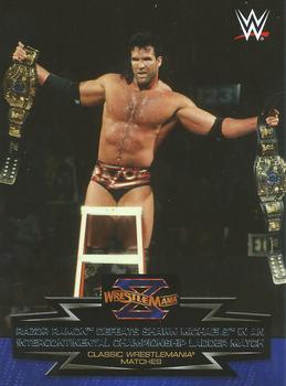2015 Topps WWE Road to Wrestlemania - Classic WrestleMania Matches #9 Razor Ramon Defeats Shawn Michaels in an Intercontinental Championship Ladder Match Front