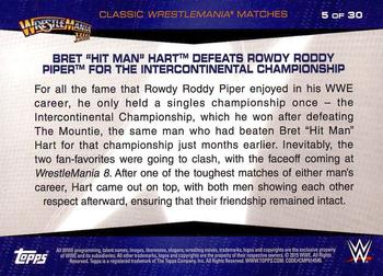 2015 Topps WWE Road to Wrestlemania - Classic WrestleMania Matches #5 Bret 