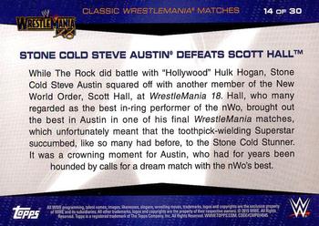2015 Topps WWE Road to Wrestlemania - Classic WrestleMania Matches #14 Stone Cold Steve Austin Defeats Scott Hall Back