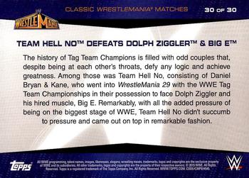 2015 Topps WWE Road to Wrestlemania - Classic WrestleMania Matches #30 Team Hell No Defeats Dolph Ziggler & Big E Back
