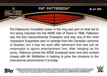 2015 Topps WWE Road to Wrestlemania - Hall of Fame #6 Pat Patterson Back