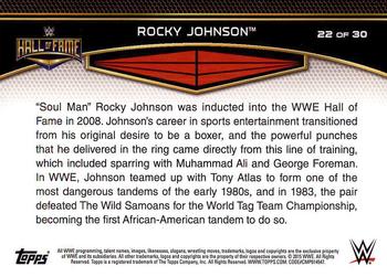 2015 Topps WWE Road to Wrestlemania - Hall of Fame #22 Rocky Johnson Back