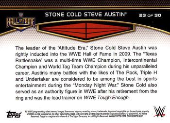 2015 Topps WWE Road to Wrestlemania - Hall of Fame #23 Stone Cold Steve Austin Back